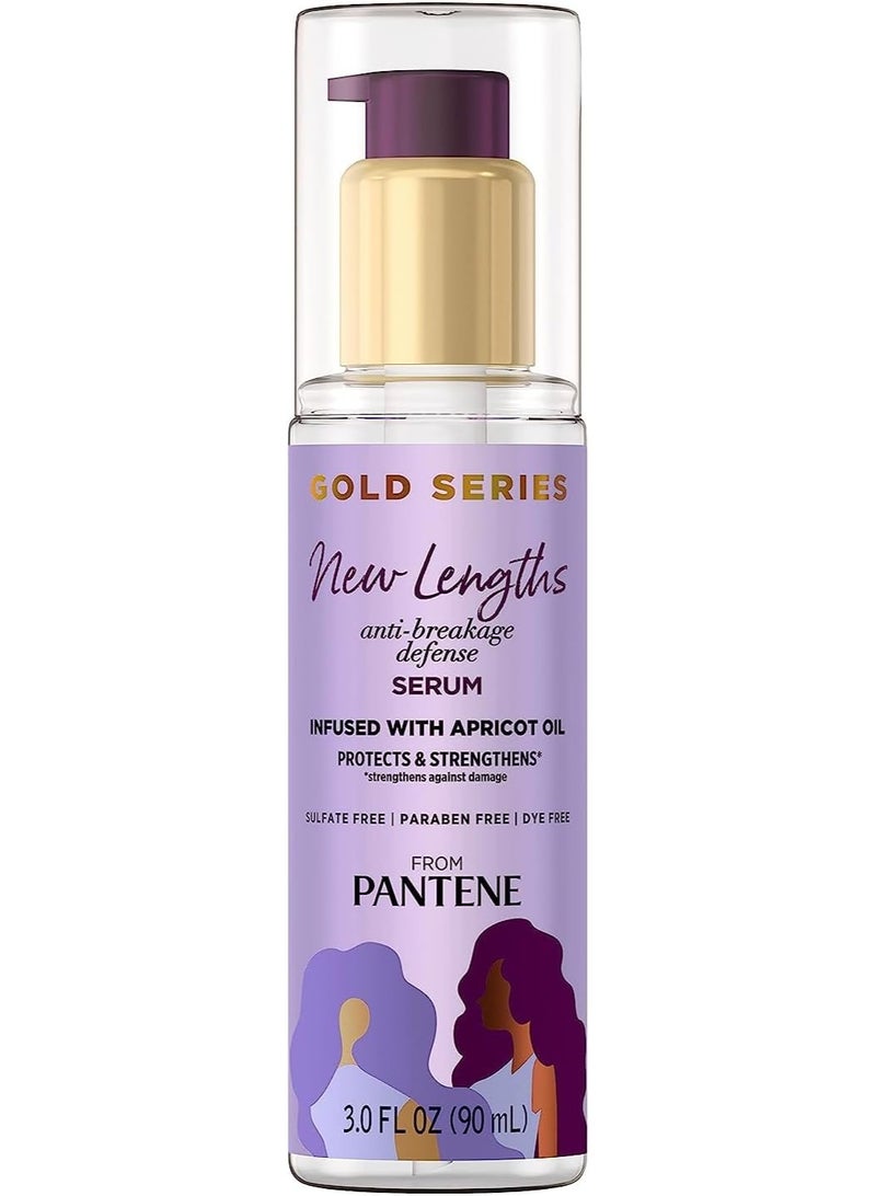 Pantene Gold Series New Lengths Anti-Breakage Defense Serum Infused with Apricot Oil 90ML - Image 1